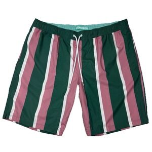 Bonobos Swim Trunks Mens Large Vertical Striped‎ Drawstring Pockets Mesh Lined